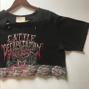 Cattle decapitation crop top